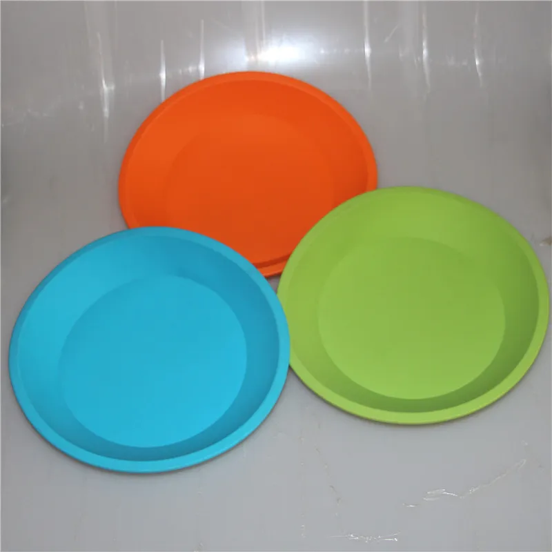 Atacado novo recipiente de prato de silicone de silicone de silicone de forma redonda, recipiente de prato profundo de silicone para alimentos / frutas / cera