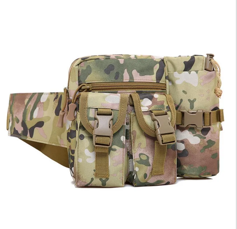 Homens Tático sacos de cintura ao ar livre Viagem Caminhadas Garrafa De Água packs Fanny Saco Da Cintura bolsa de ciclismo bolsa de telefone camo