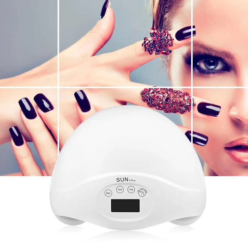 48W Nail Dryer Dual UV LED Nail Lamp Gel Polish Curing Light met Bottom 30s / 60s Timer LCD-scherm voor nagels Nail Dryer