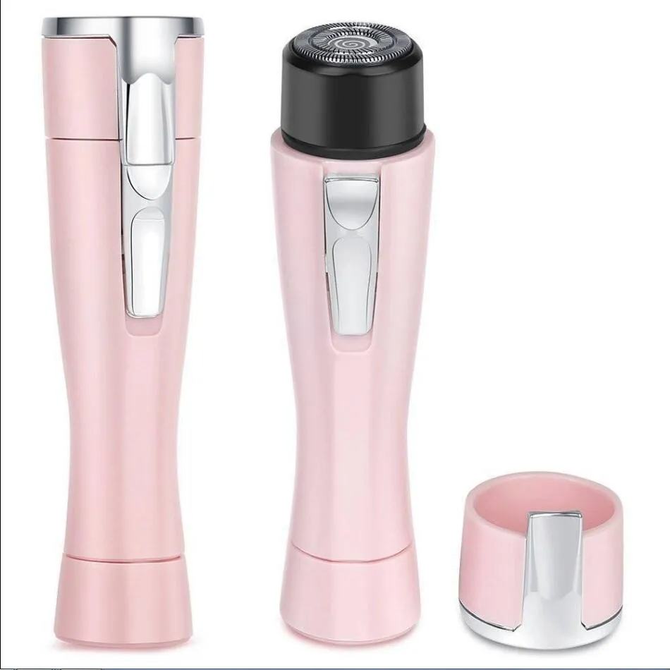 Painless Hair Removal for Women Portable Waterproof Electric Facial Hair Remover Epilator for Face Lip Body Chin and Cheek Hair Pink