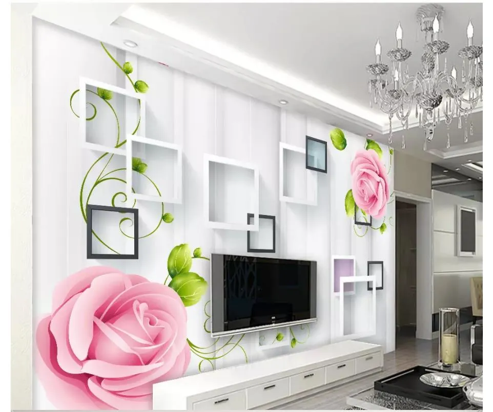 Customized mural 3D three-dimensional geometric wallpaper KTV hair salon  background wall papel de parede vinilo adhesivo muebles