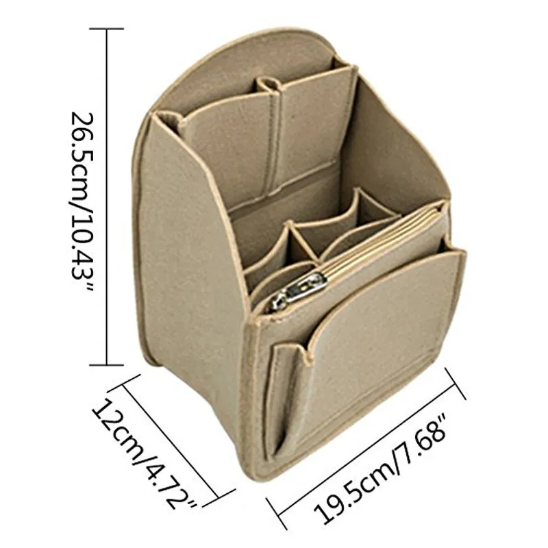 펠트 백팩 인서트 주최자 저장 가방 가방 남성 남성 여자 어깨 토트 백 핸드백 주최자 200Q