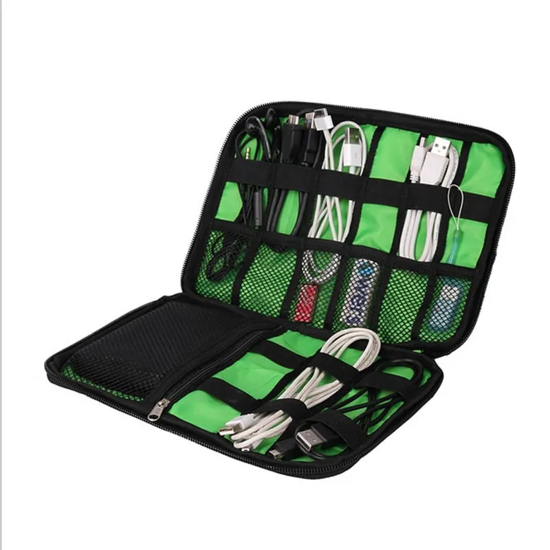 Förvaringsväska Digitala enheter USB-datakabel hörlurar Wire Pen Travel Insert Organizer System Kit Case