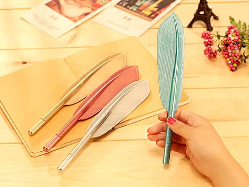 Beautiful Feather Pens Ballpoint Pen Writing For School Supplies Stationery Cheap Items Cute Kawaii Pen stationery items 20188499681