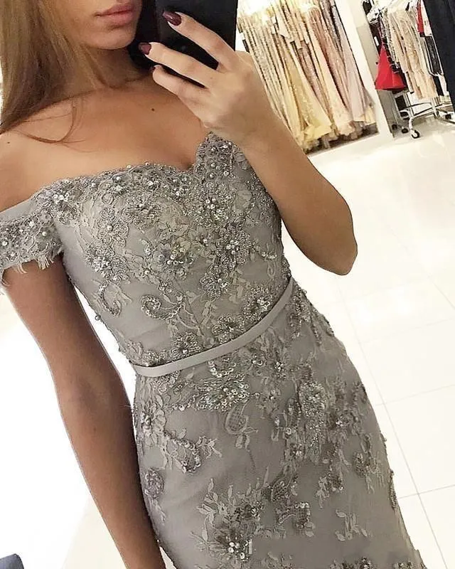 Strapless Mermaid Beaded Sexy Prom Dresses, Long Prom Dresses 2019