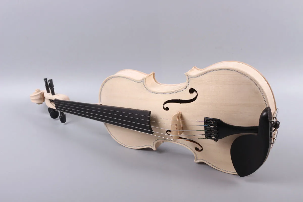 Yinfente 5 string 4/4 violin unfinished Ebony parts Maple spruce wood Free case Bow