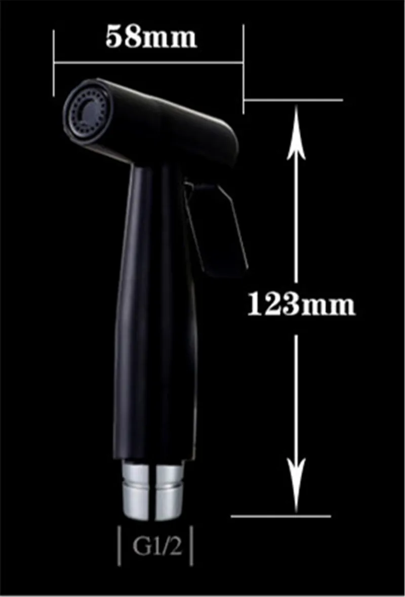 Handheld Bidet Spray Black Shower Sprayer Set Toalett Shattaf Sprayer Douche Kit Bidet Faucet 304 Rostfri Steel1955