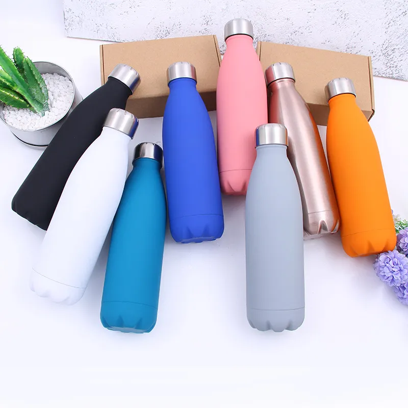 500ML Water Cup Insulation Mug Vacuum Bottle Sports 304 Stainless Steel Cola Bowling Shape Travel Mugs Free DHL WX9-426