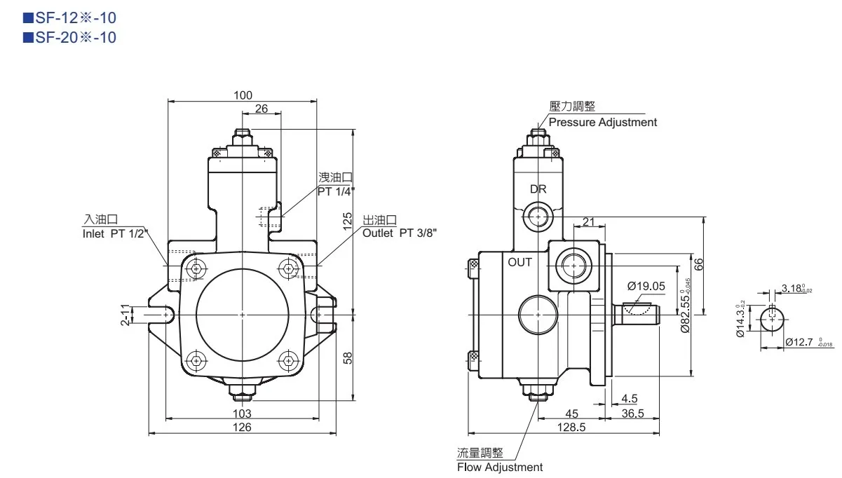 CML CAMEL Hydraulic oil pump VCM-SF-20D-10 VCM-SF-20C-10 VCM-SF-20B-10 VCM-SF-20A-10 variable vane pump