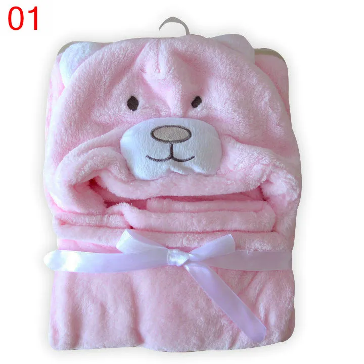 18 Kolory Baby Cartoon Koralowe Koce polarowe Szlafroki Cosplay Animal Soft Cute Kids Cape Cloak Ręcznik z kapturami Koc Połddling Sleepwear