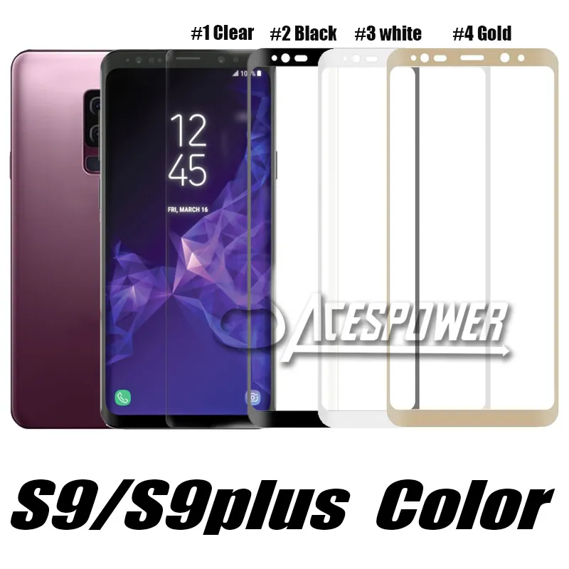 3D Böjt Skärmskydd Härdat Glas För Samsung Galaxy Note S22 S21 10 S20 Ultra S9 Note 9 8 S8 Plus Heltäckande Inget Paket