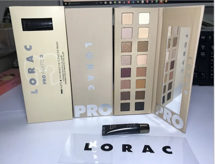 Lorac Pro Palette 3 Shimmer 16 couleurs palette de fard à paupières mat mini apprêt pour les yeux dans les coulisses6573077