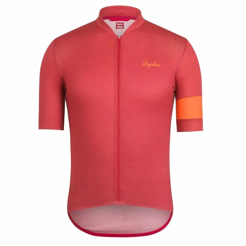 RAPHA Team Summer Maillot Herren Kurzarm-Radtrikot, Straßenrennen-Kleidung, atmungsaktiv, Pro MTB-BIke-Shirts, Outdoor-Fahrrad-Oberteile, S21033149