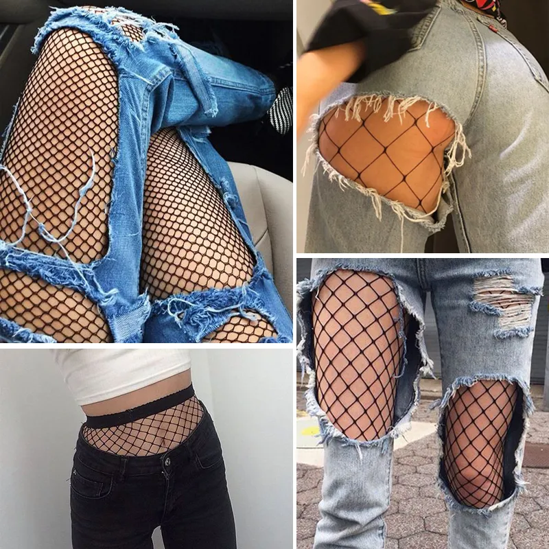 Meias de pesca garotas meias de meia -calça longa líquida gótica de perneiras góticas calças 10 cores meninas garotas meias de malha