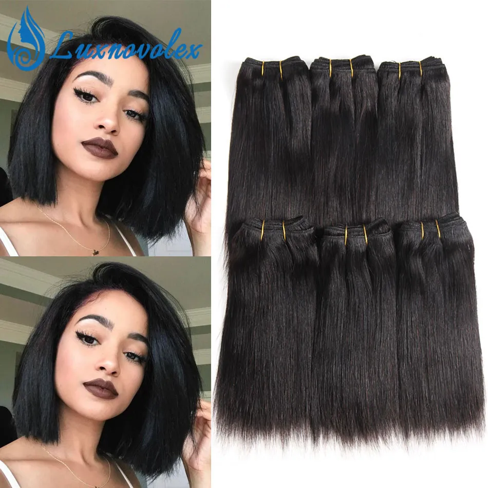 Brazilian Hair Bundles Natural Human Hair Extensions Short Weave Bundles 50g Pack Body Wave Deep Wave Kinky Curly Available From Luxnovolex 35.57 DHgate.Com