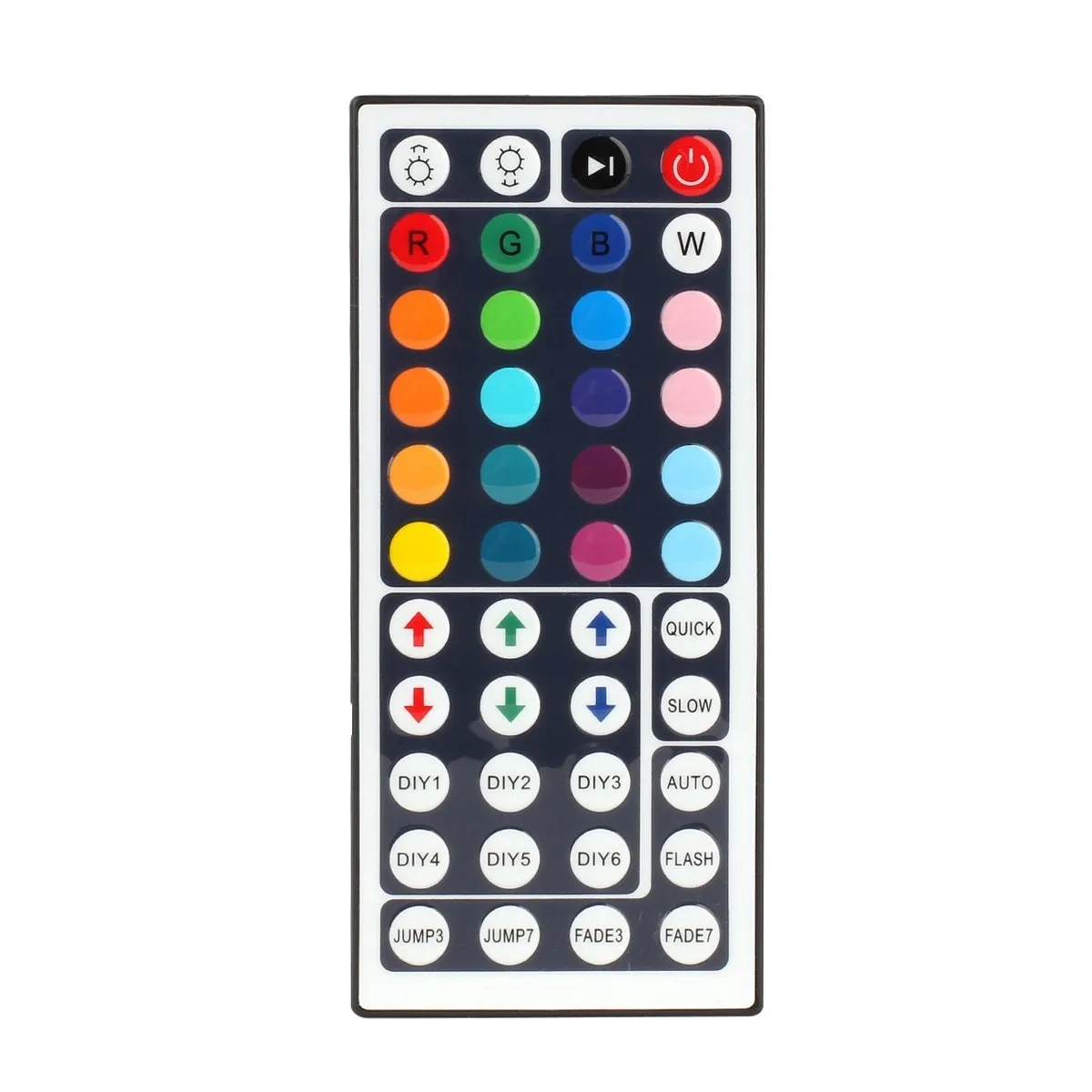 44 keys IR Remote Controller for SMD 5050 3258 RGB LED Strips 7 led module Light box drive DC 12V Led light strip