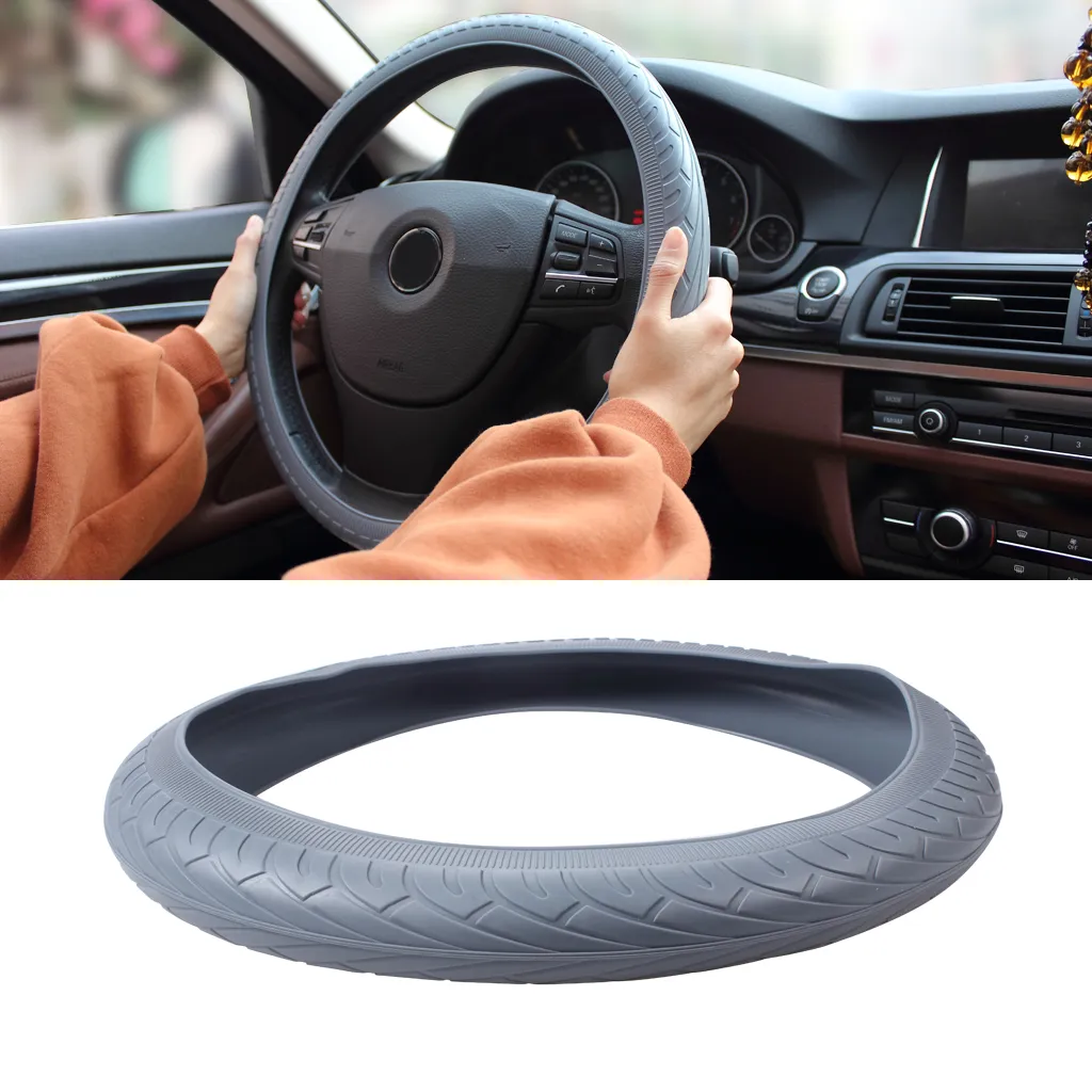 Natürliche Silikon Lenkradabdeckung Universal Weiche Skidproof Shell  Protector Für Fahrzeug Lenkrad Von 4,86 €