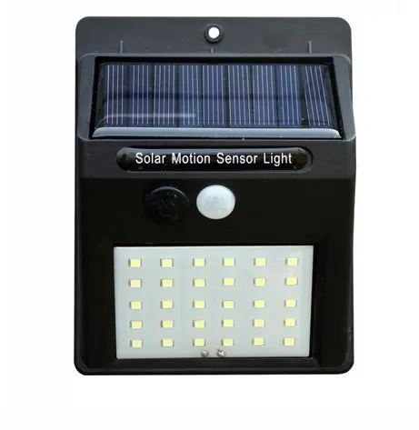 16led 20/ 30 LED Solar Light Motion Sensor Fence Lamp Home Garden Solar Powered Wall Light Court Balcony Light Outdoor Waterproof Lamp 4pcs