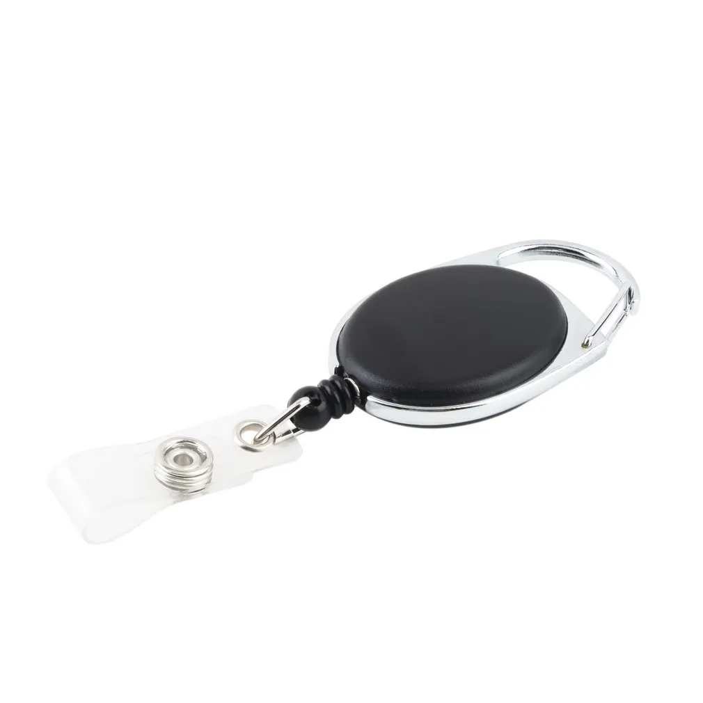 Fashion Retractable Pull Key Ring Chain Reel ID Lanyard Name Tag Card Badge Holder Reel Recoil Belt Key Clip Classic Keychain2470