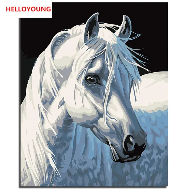 数字による手描きの油絵馬ペガサスデジタルプリントウォール