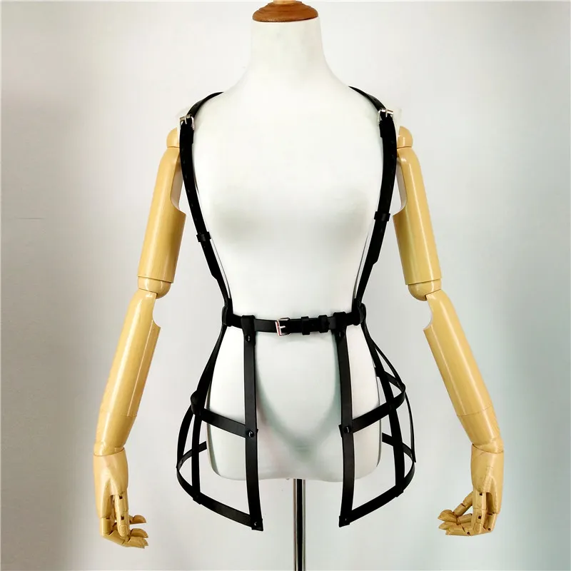 Harnais en cuir Bondage robe pôle danse Pastel Goth mariage porte-jarretelles pour femmes Punk Rave Jartiyer Sexy bretelles bas