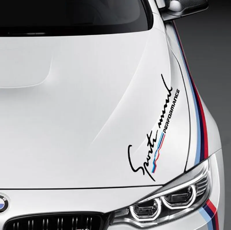 2017 Ny stil bil styling klistermärken Sport Prestanda Bilklistermärken Reflekterande lampa Ögonbryn dekor för BMW E46 E39 E90 F30 F10 X5