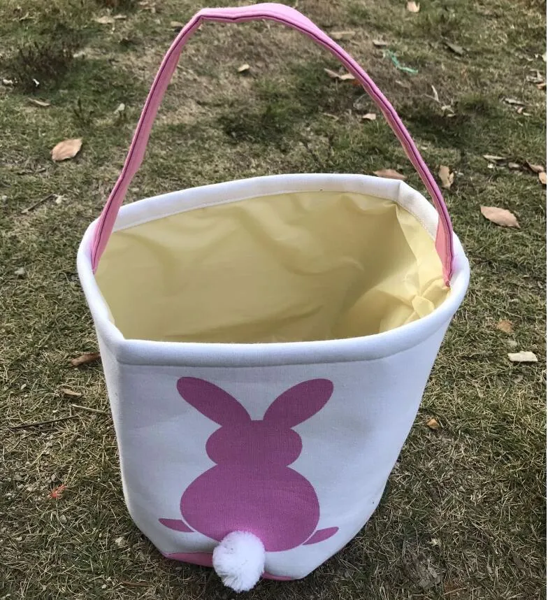 Ins Burlap Easter Bunny Baskets Diy Rabbit Bags Bunny Storage Bag Jue Rabbit耳バスケットイースターギフトバッグウサギの耳