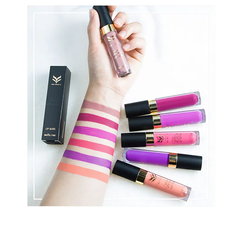 New China Brand HUAMIANLI matte liquid lipstick 5g Lip Gloss Surface Long lasting Lipstick High quality DHL shipping