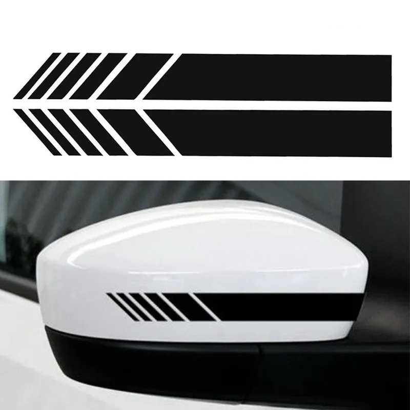 15.3xcm 2st/parti klisterm￤rken bilstyling Auto SUV Vinyl Grafikbil klibbens bakspegel Sidan Decal Stripe DIY Auto Body Decals