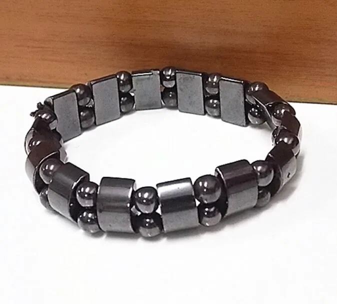 Magnetisches Hämatit-Armband für Schmerztherapie, Verschlüsse, Arthritis, modische Handkette, schwarzes Perlenarmband für Männer und Frauen