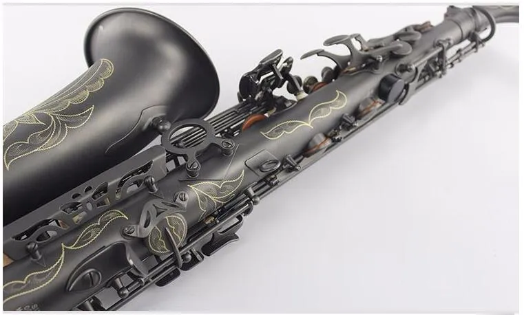 Professionella musikinstrument Suzuki Alto Saxophone E Flat Matte Black Nickel Plated Surface Sax för studenter 1126231
