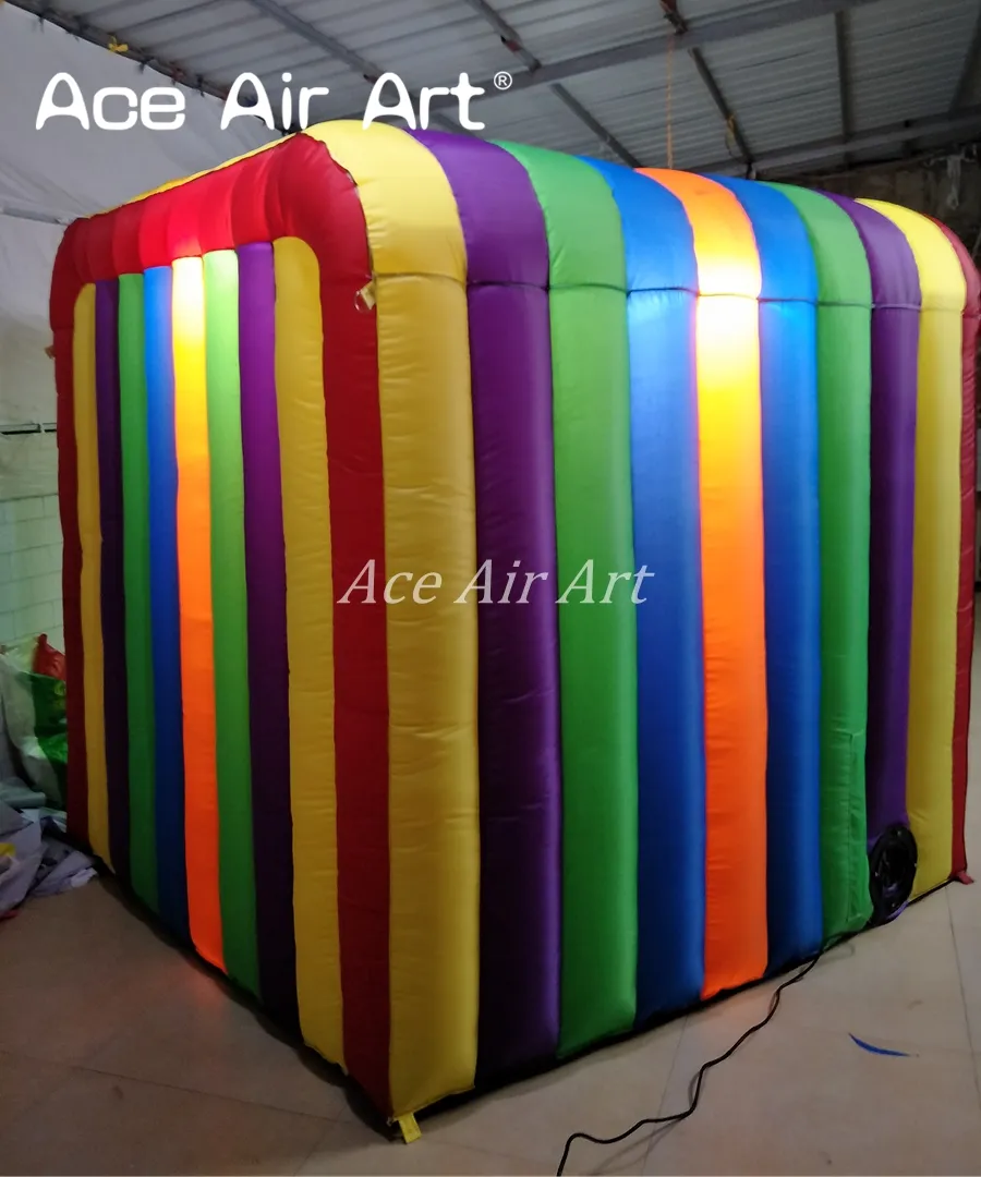 Nice children inflatable photo booth colorful photo cabin kiosk backdrop with great fun for sale