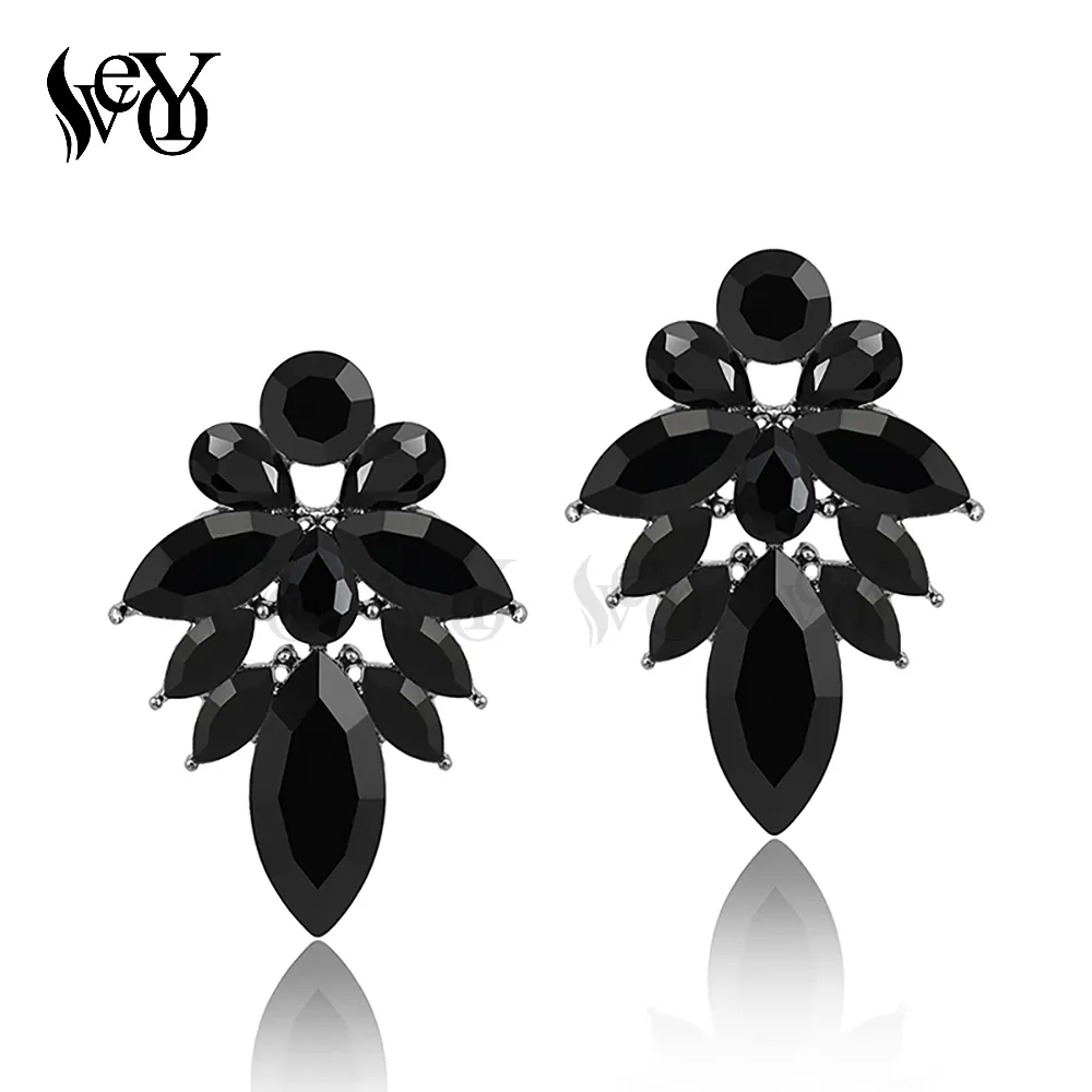 VEYO Full of Crystal Earrings for Women Stud Earrings Fashion Jewelry Zinc Alloy Lead free nickel free