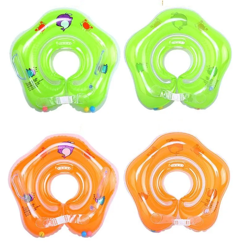 Anneau de cou de bain pour bébé, accessoires de natation gonflables, anneau de Tube de sécurité pour bébé, cercle flottant pour le bain, jouet d'eau de piscine