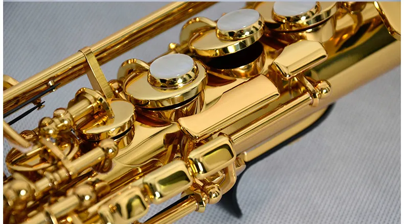 Jupiter JPS547GL BB Tune Soprano Saxophone Goldplated Pearl Buttons Professional Brand Quality Musical Instruments Sax för STU6463224