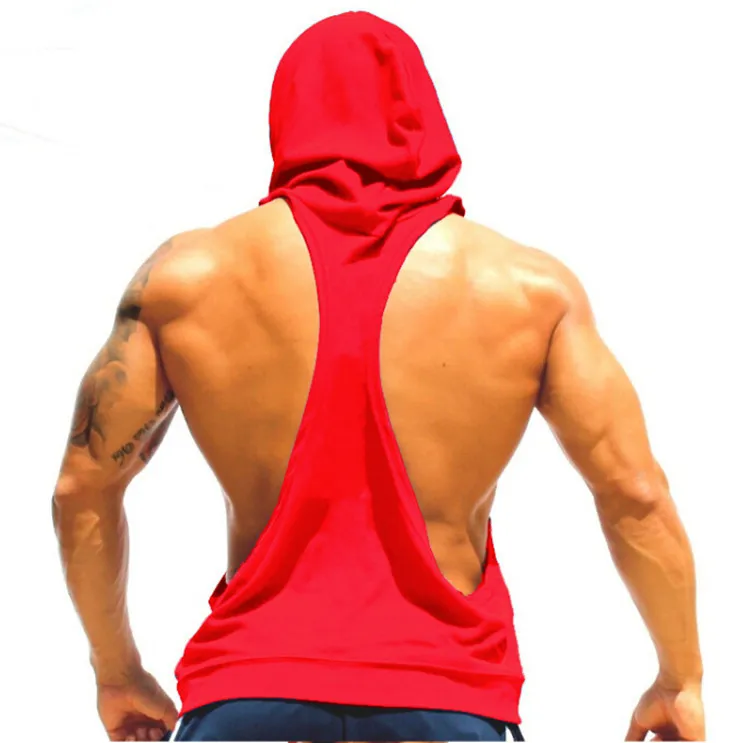 Men's Tank Tops SHAPED Vest For Men Underwear Summer Athletic Clothing Hooded Loose Tees Sleeveless