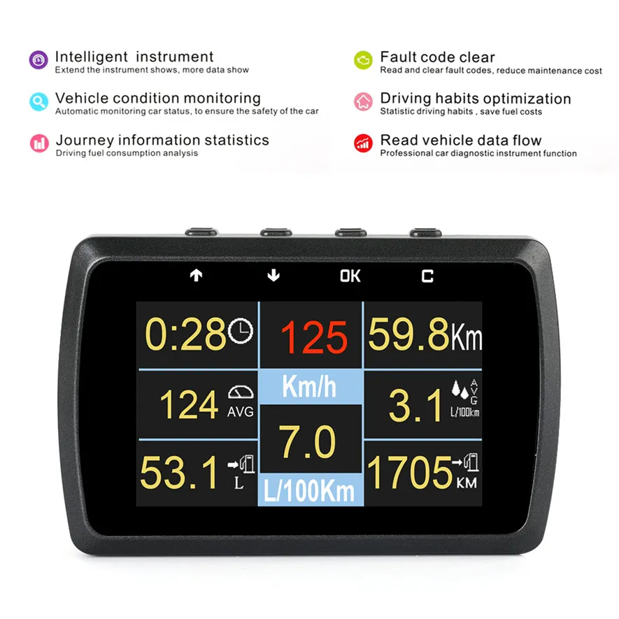 OBD2 Auto Scanner On-board Engine Water Temperature Display_05