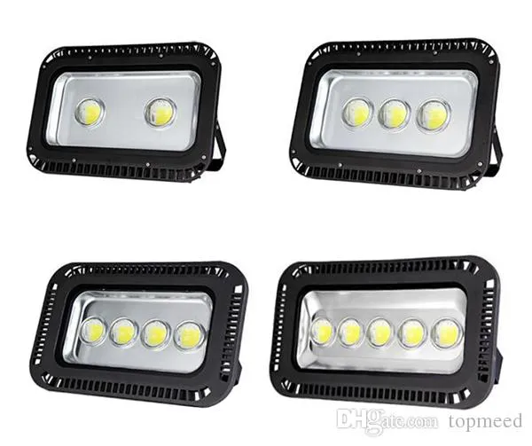 DHL New Outdoor LED Flood Light 200W 300W 400W 500W 600W RGB / Varm / Cool Whit Project Floodlights Vattentät Utanlampa Belysning 85-265V