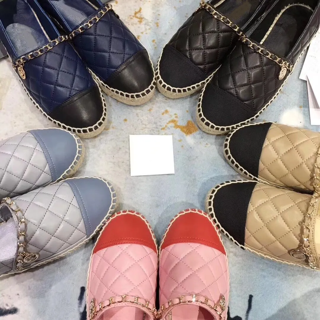 5 Estrellas 2018 Espadrilles Pour Femme Avec Cha ne Cuir Canvas