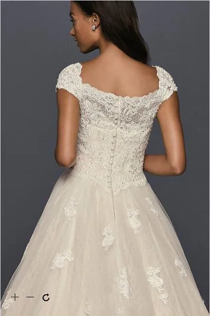 Oleg Cassini Vintage Cap Sleeve Wedding Gown Modest... From Veralove999,  $135.71 | DHgate.Com