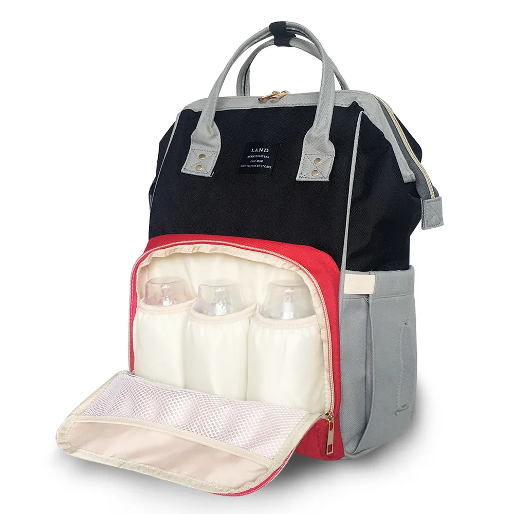 Múmia de terra Maternidade Fralda Fralda Ombro Saco de Grande Capacidade de Maternidade Mulheres Mochila de Viagem Desinger Enfermagem Saco Ao Ar Livre para o Cuidado Do Bebê