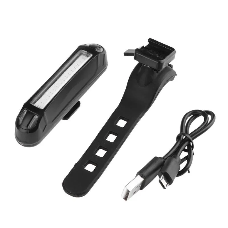 2018 NOUVEAU USB Rechargeable Vélo Lumières Montagne Avertissement Lumière 100LM LED Vélo Vélo Arrière Feu Arrière Étanche Avertissement Lampe