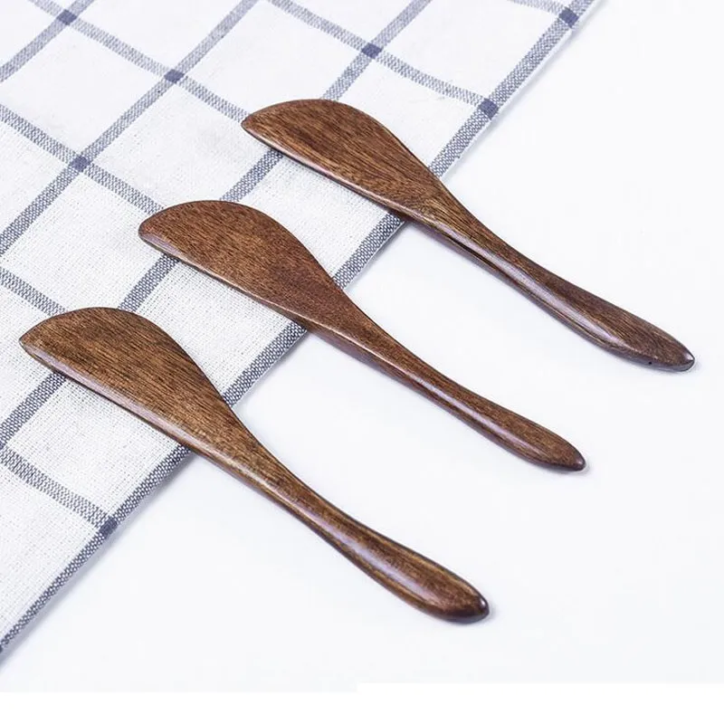 15*2.5cm Wood Cutlery Wooden Butter Knife Cheese Smear Jam Bread Cake Knife Bakeware Supplies ZA5591