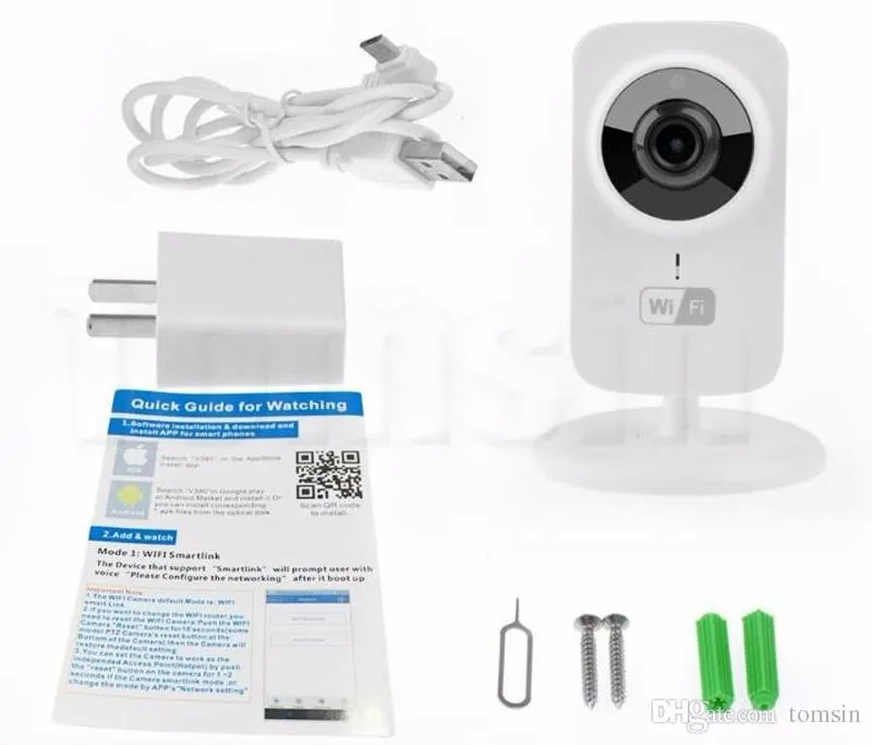 V380 mini WiFi IP -kamera trådlöst 720p HD Smart Camera Fashion Baby Monitor med detaljhandelspaket5020320