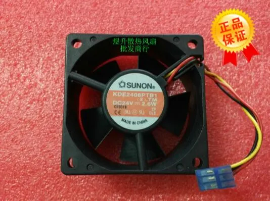 Orijinal SUNON 6025 KDE2406PTB1 60 * 60 * 25 MM DC24V 2.6 W inverter fan