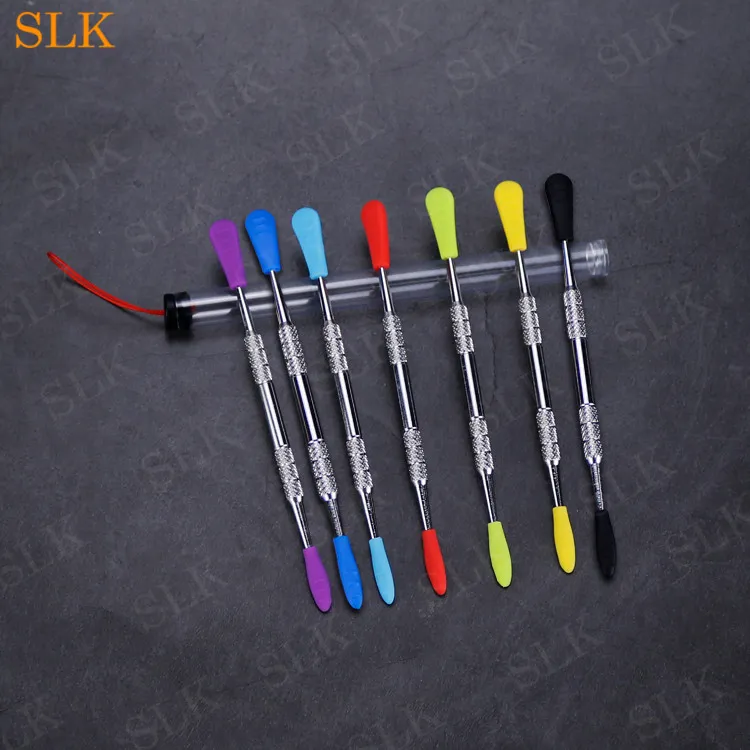 Best quality dabber tool ego evod wax stainless steel dab tools with silicone cap titanium dabber tool for dry herb vaporizer pen