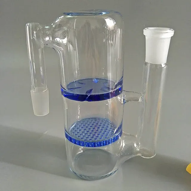 Transparent glass hookah dust collector with sintering disc and turbo filter AC-008