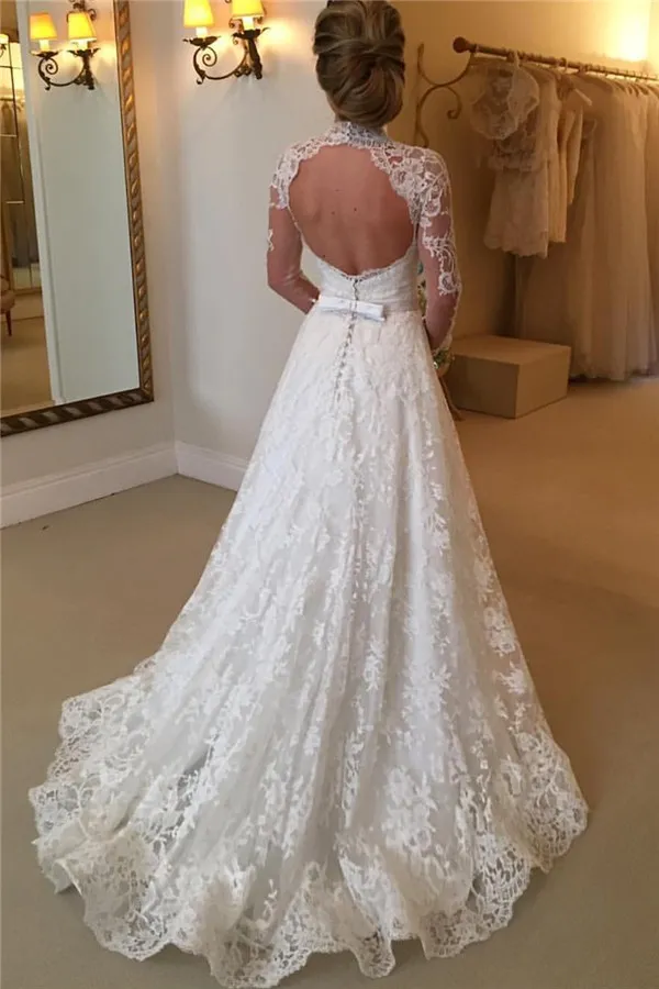 chinese dress ladies Beaded Lace Boho A-Line Wedding Dress with Sweetheart Neckline 20