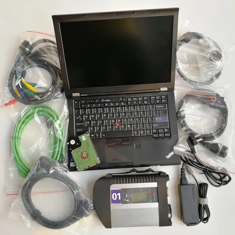 Auto Diagnostic Tool used laptop Computers T410 I5 4G MB Star C4 Compact 4 SD connect C4 320gb hdd with s/oft-ware V12.2023