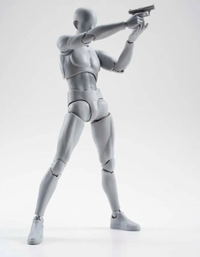 SHFiguarts BODY KUN / BODY CHAN body-chan body-kun Grey Color Ver. Black PVC Action Figure Collectible Model Toy